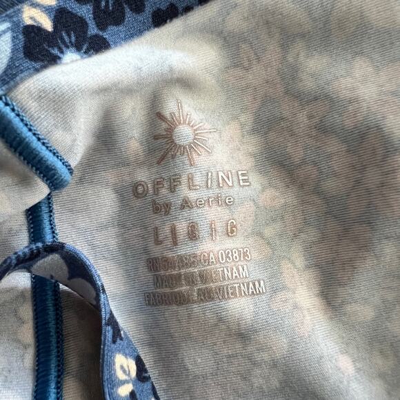 OFFLINE By Aerie Floral Hugger Jumpsuit Romper One Piece Size Large - Picture 7 of 7